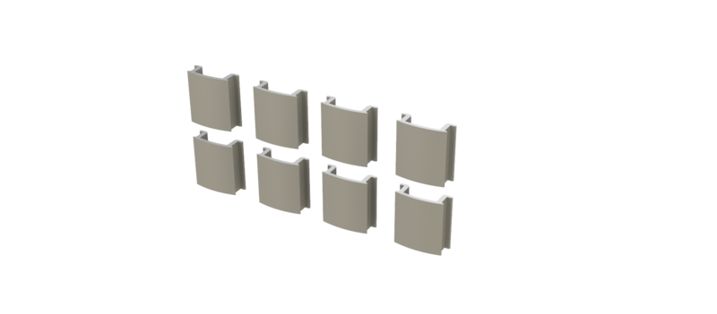 Entretoises pour clôture aluminium