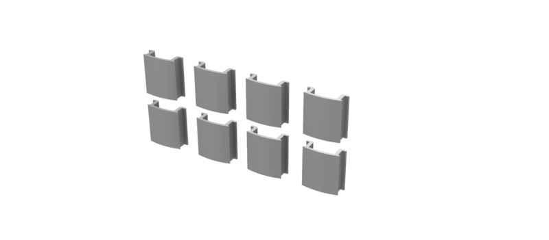 Entretoises pour clôture aluminium