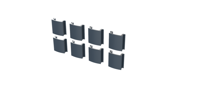 Entretoises pour clôture aluminium