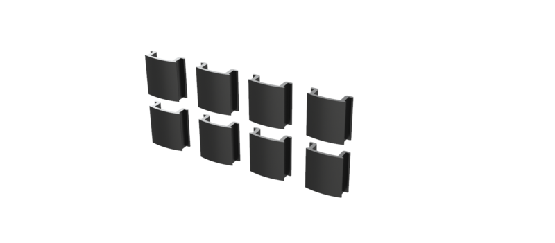 Entretoises pour clôture aluminium